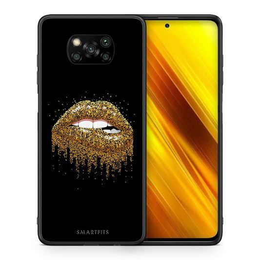 Θήκη Xiaomi Poco X3 Golden Valentine από τη Smartfits με σχέδιο στο πίσω μέρος και μαύρο περίβλημα | Xiaomi Poco X3 Golden Valentine case with colorful back and black bezels