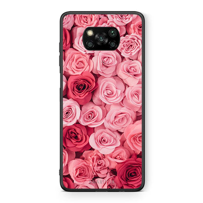 Θήκη Xiaomi Poco X3 RoseGarden Valentine από τη Smartfits με σχέδιο στο πίσω μέρος και μαύρο περίβλημα | Xiaomi Poco X3 RoseGarden Valentine case with colorful back and black bezels