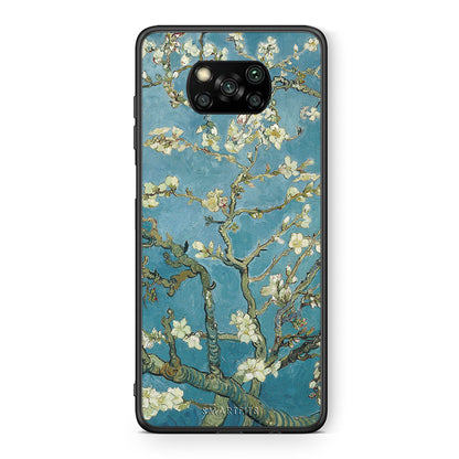 Θήκη Xiaomi Poco X3 White Blossoms από τη Smartfits με σχέδιο στο πίσω μέρος και μαύρο περίβλημα | Xiaomi Poco X3 White Blossoms case with colorful back and black bezels