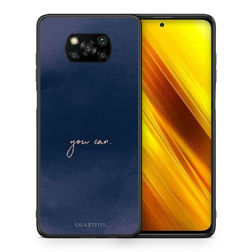 Θήκη Xiaomi Poco X3 You Can από τη Smartfits με σχέδιο στο πίσω μέρος και μαύρο περίβλημα | Xiaomi Poco X3 You Can case with colorful back and black bezels