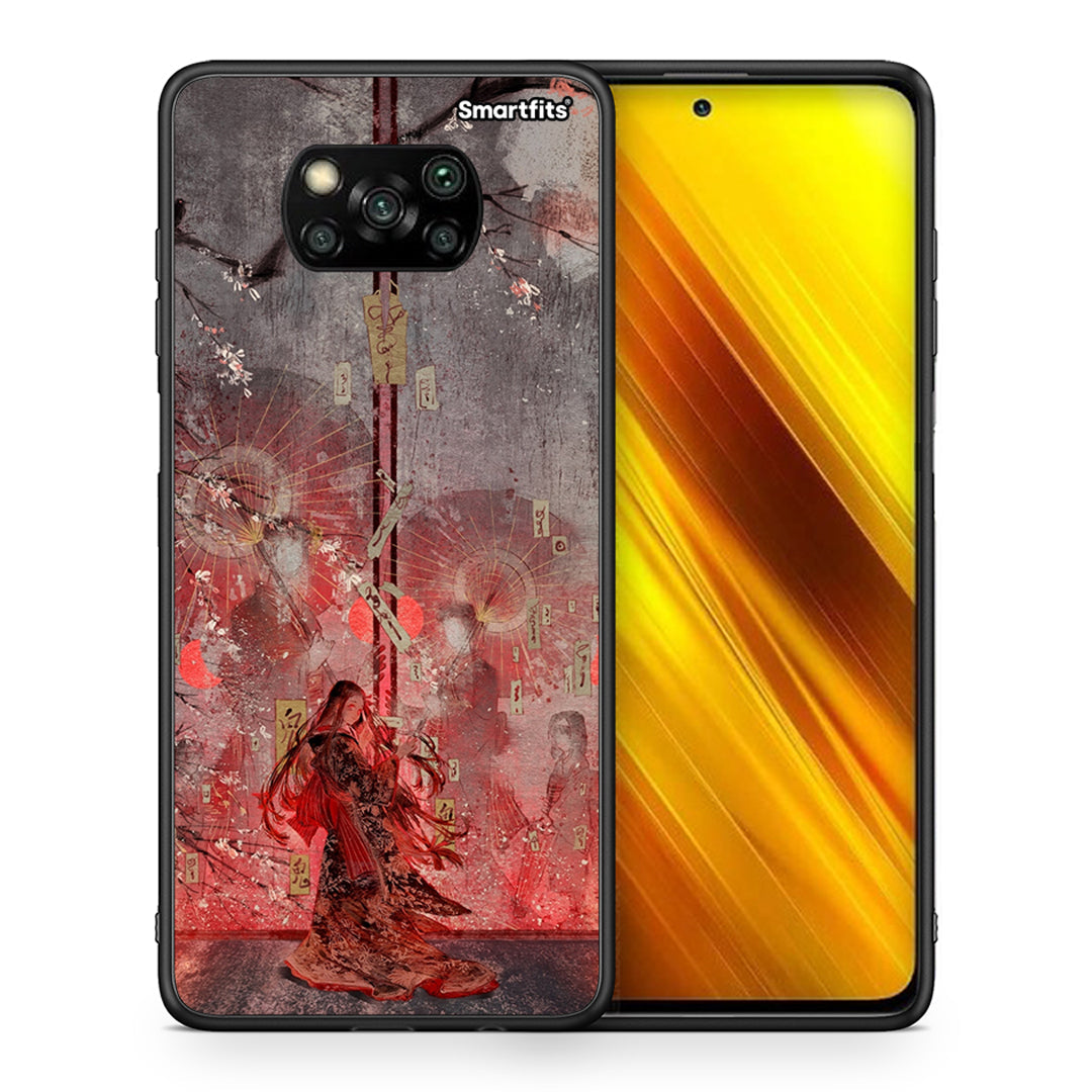 Θήκη Xiaomi Poco X3 Nezuko Kamado από τη Smartfits με σχέδιο στο πίσω μέρος και μαύρο περίβλημα | Xiaomi Poco X3 Nezuko Kamado case with colorful back and black bezels