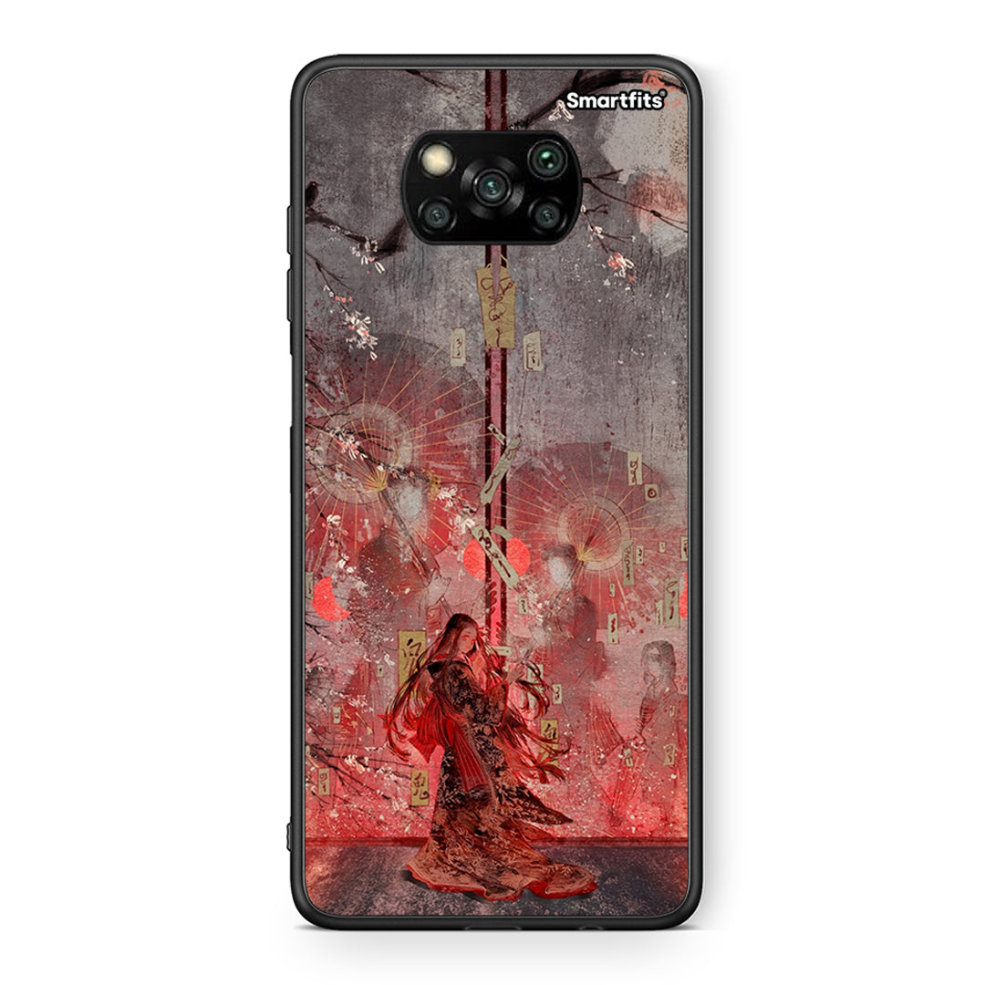 Θήκη Xiaomi Poco X3 Nezuko Kamado από τη Smartfits με σχέδιο στο πίσω μέρος και μαύρο περίβλημα | Xiaomi Poco X3 Nezuko Kamado case with colorful back and black bezels