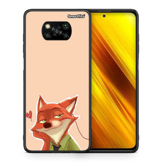 Θήκη Xiaomi Poco X3 Nick Wilde And Judy Hopps Love 1 από τη Smartfits με σχέδιο στο πίσω μέρος και μαύρο περίβλημα | Xiaomi Poco X3 Nick Wilde And Judy Hopps Love 1 case with colorful back and black bezels