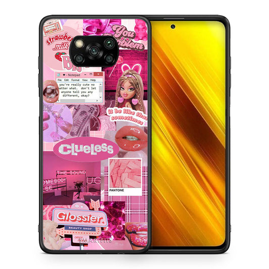 Θήκη Αγίου Βαλεντίνου Xiaomi Poco X3 Pink Love από τη Smartfits με σχέδιο στο πίσω μέρος και μαύρο περίβλημα | Xiaomi Poco X3 Pink Love case with colorful back and black bezels