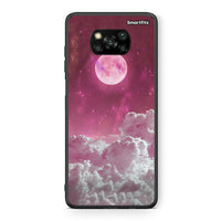 Thumbnail for Θήκη Xiaomi Poco X3 Pink Moon από τη Smartfits με σχέδιο στο πίσω μέρος και μαύρο περίβλημα | Xiaomi Poco X3 Pink Moon case with colorful back and black bezels