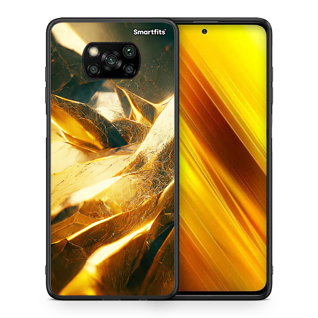 Θήκη Xiaomi Poco X3 Real Gold από τη Smartfits με σχέδιο στο πίσω μέρος και μαύρο περίβλημα | Xiaomi Poco X3 Real Gold case with colorful back and black bezels