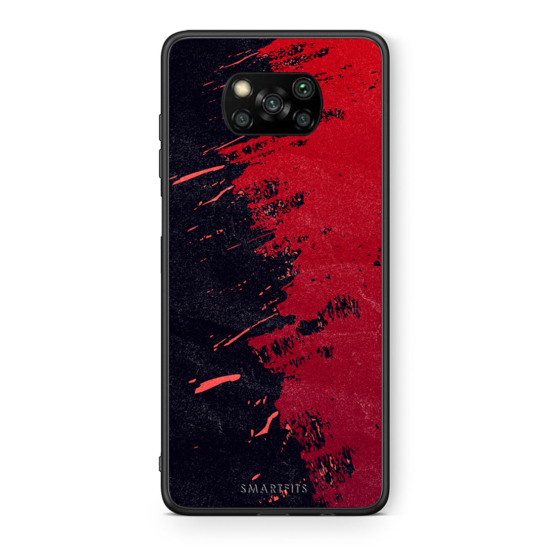 Θήκη Αγίου Βαλεντίνου Xiaomi Poco X3 Red Paint από τη Smartfits με σχέδιο στο πίσω μέρος και μαύρο περίβλημα | Xiaomi Poco X3 Red Paint case with colorful back and black bezels