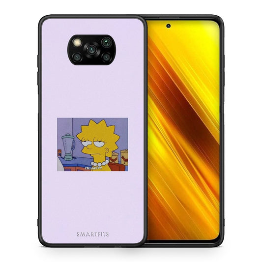 Θήκη Xiaomi Poco X3 So Happy από τη Smartfits με σχέδιο στο πίσω μέρος και μαύρο περίβλημα | Xiaomi Poco X3 So Happy case with colorful back and black bezels