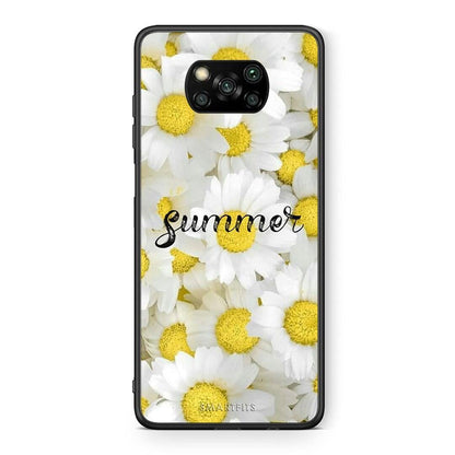 Θήκη Xiaomi Poco X3 Summer Daisies από τη Smartfits με σχέδιο στο πίσω μέρος και μαύρο περίβλημα | Xiaomi Poco X3 Summer Daisies case with colorful back and black bezels