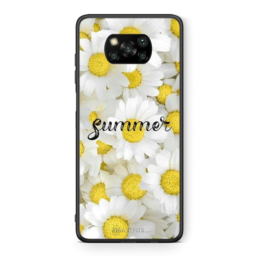 Θήκη Xiaomi Poco X3 Summer Daisies από τη Smartfits με σχέδιο στο πίσω μέρος και μαύρο περίβλημα | Xiaomi Poco X3 Summer Daisies case with colorful back and black bezels