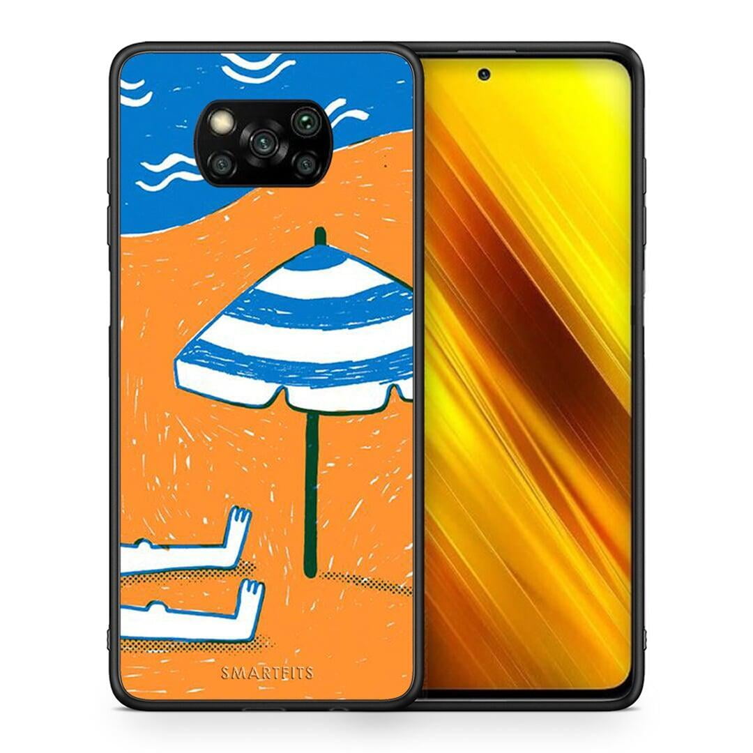 Θήκη Xiaomi Poco X3 Summering από τη Smartfits με σχέδιο στο πίσω μέρος και μαύρο περίβλημα | Xiaomi Poco X3 Summering case with colorful back and black bezels