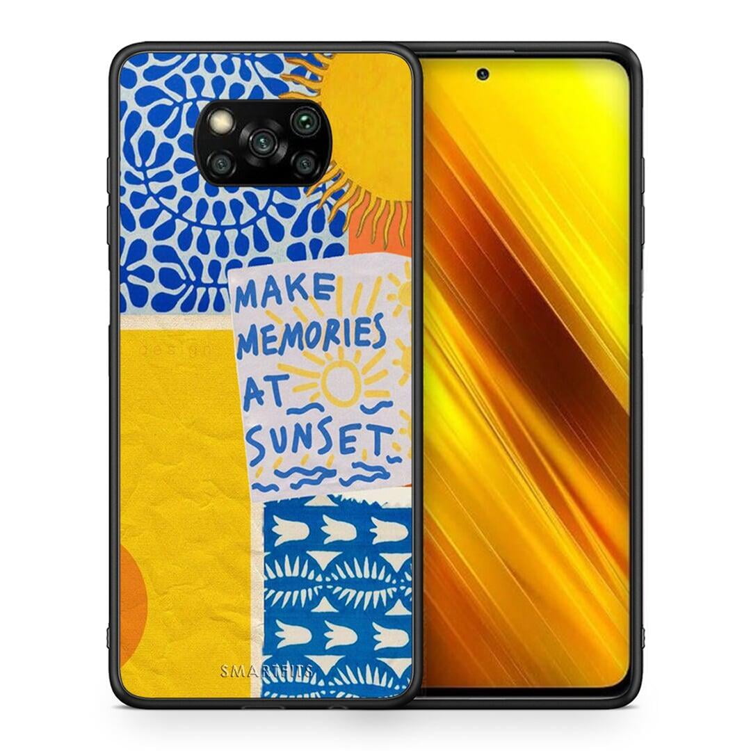 Θήκη Xiaomi Poco X3 Sunset Memories από τη Smartfits με σχέδιο στο πίσω μέρος και μαύρο περίβλημα | Xiaomi Poco X3 Sunset Memories case with colorful back and black bezels