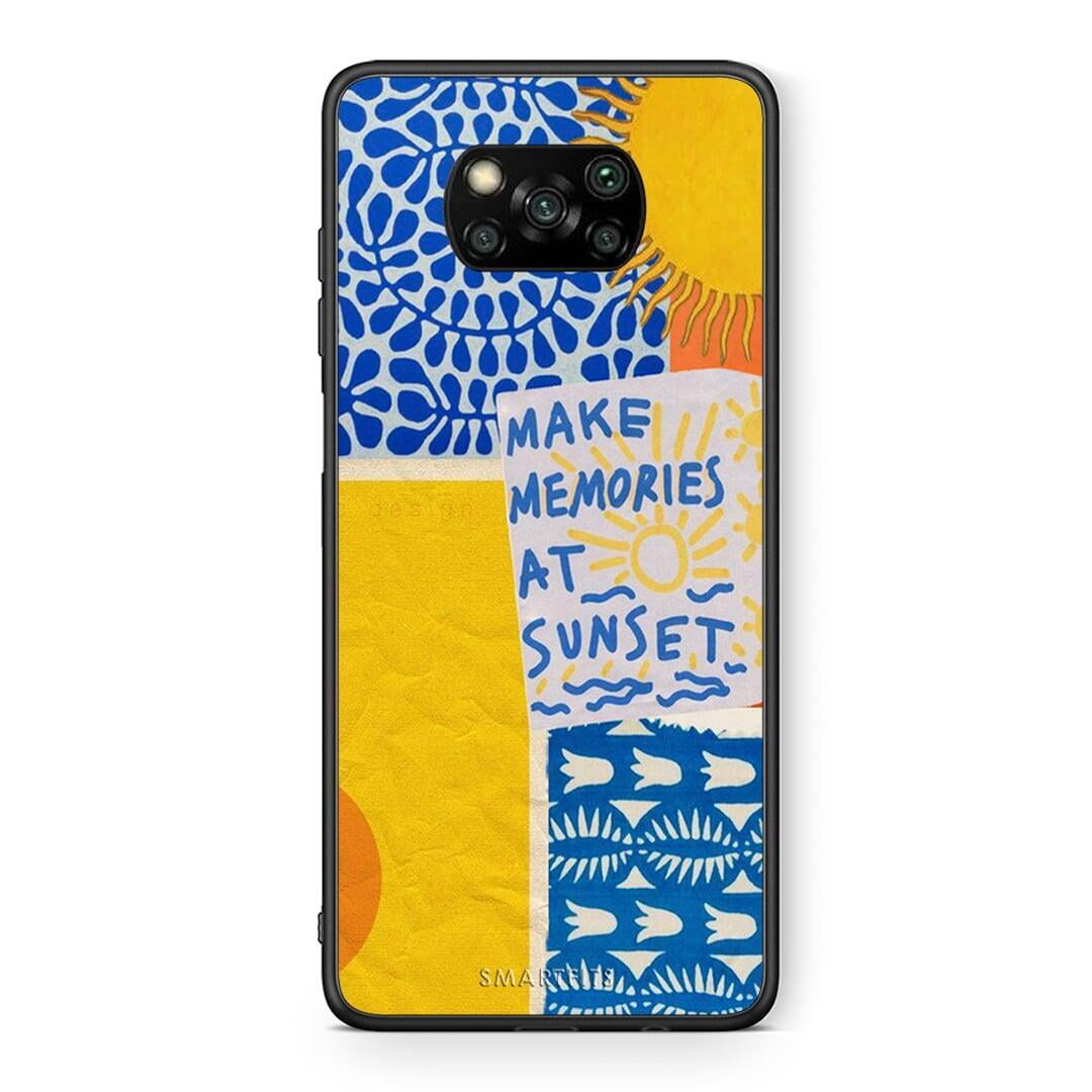 Θήκη Xiaomi Poco X3 Sunset Memories από τη Smartfits με σχέδιο στο πίσω μέρος και μαύρο περίβλημα | Xiaomi Poco X3 Sunset Memories case with colorful back and black bezels
