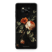 Thumbnail for Θήκη Xiaomi Poco X3 Vintage Roses από τη Smartfits με σχέδιο στο πίσω μέρος και μαύρο περίβλημα | Xiaomi Poco X3 Vintage Roses case with colorful back and black bezels