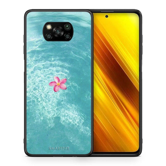 Θήκη Xiaomi Poco X3 Water Flower από τη Smartfits με σχέδιο στο πίσω μέρος και μαύρο περίβλημα | Xiaomi Poco X3 Water Flower case with colorful back and black bezels