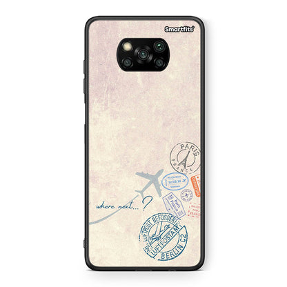 Θήκη Xiaomi Poco X3 Where Next από τη Smartfits με σχέδιο στο πίσω μέρος και μαύρο περίβλημα | Xiaomi Poco X3 Where Next case with colorful back and black bezels