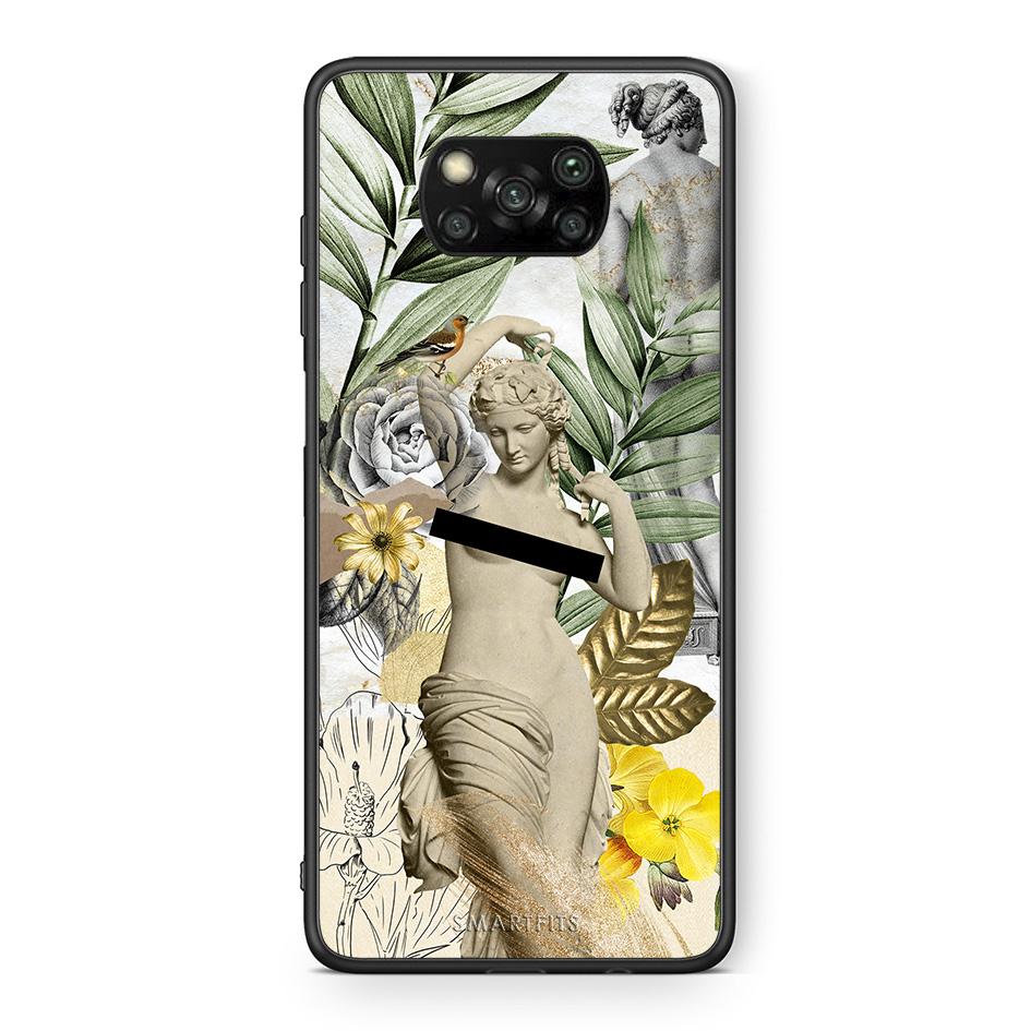 Θήκη Xiaomi Poco X3 Woman Statue από τη Smartfits με σχέδιο στο πίσω μέρος και μαύρο περίβλημα | Xiaomi Poco X3 Woman Statue case with colorful back and black bezels