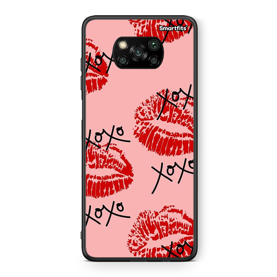 Θήκη Xiaomi Poco X3 XOXO Lips από τη Smartfits με σχέδιο στο πίσω μέρος και μαύρο περίβλημα | Xiaomi Poco X3 XOXO Lips case with colorful back and black bezels