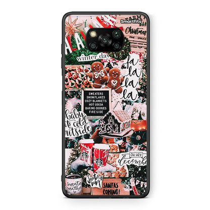 Θήκη Xiaomi Poco X3 Xmas Habbits από τη Smartfits με σχέδιο στο πίσω μέρος και μαύρο περίβλημα | Xiaomi Poco X3 Xmas Habbits case with colorful back and black bezels