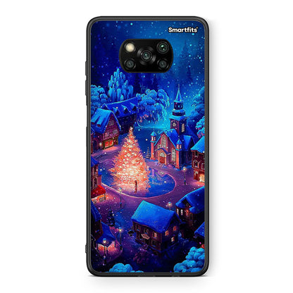 Θήκη Xiaomi Poco X3 Xmas Village από τη Smartfits με σχέδιο στο πίσω μέρος και μαύρο περίβλημα | Xiaomi Poco X3 Xmas Village case with colorful back and black bezels