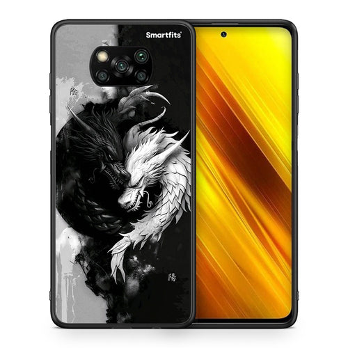 Θήκη Xiaomi Poco X3 Yin Yang από τη Smartfits με σχέδιο στο πίσω μέρος και μαύρο περίβλημα | Xiaomi Poco X3 Yin Yang case with colorful back and black bezels