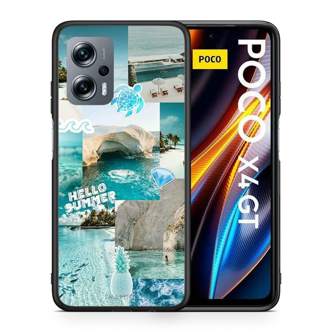 Θήκη Xiaomi Poco X4 GT Aesthetic Summer από τη Smartfits με σχέδιο στο πίσω μέρος και μαύρο περίβλημα | Xiaomi Poco X4 GT Aesthetic Summer case with colorful back and black bezels