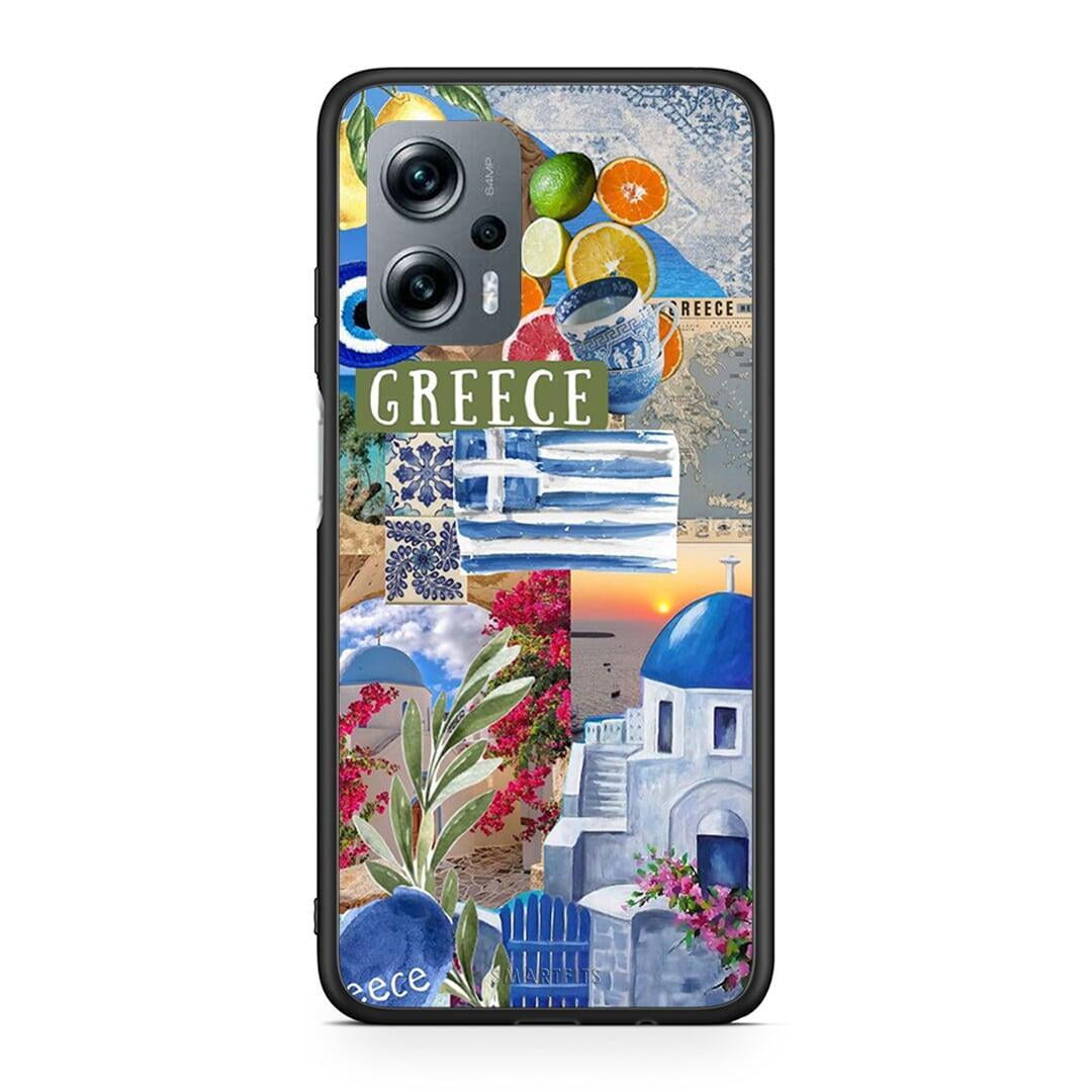 Xiaomi Poco X4 GT All Greek Θήκη από τη Smartfits με σχέδιο στο πίσω μέρος και μαύρο περίβλημα | Smartphone case with colorful back and black bezels by Smartfits