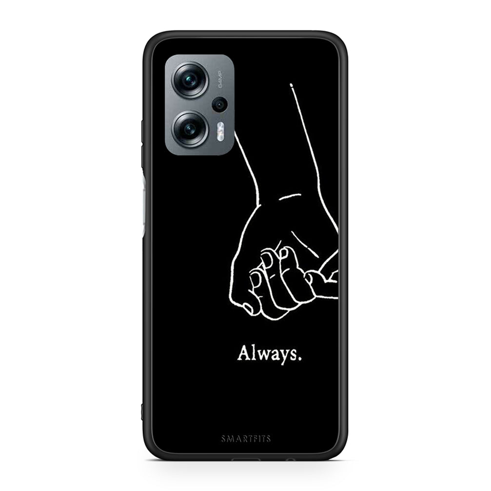 Xiaomi Poco X4 GT Always & Forever 1 Θήκη Αγίου Βαλεντίνου από τη Smartfits με σχέδιο στο πίσω μέρος και μαύρο περίβλημα | Smartphone case with colorful back and black bezels by Smartfits