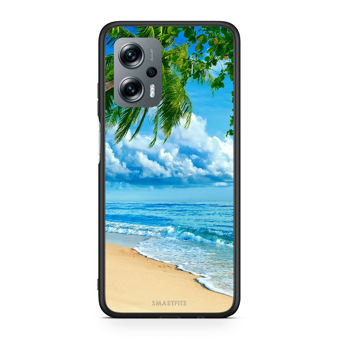 Xiaomi Poco X4 GT Beautiful Beach θήκη από τη Smartfits με σχέδιο στο πίσω μέρος και μαύρο περίβλημα | Smartphone case with colorful back and black bezels by Smartfits