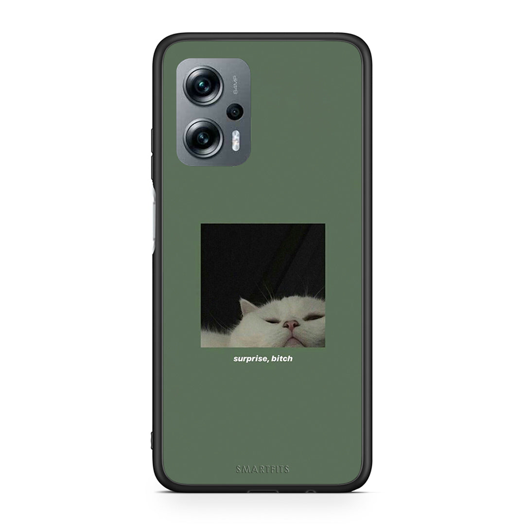 Xiaomi Poco X4 GT Bitch Surprise θήκη από τη Smartfits με σχέδιο στο πίσω μέρος και μαύρο περίβλημα | Smartphone case with colorful back and black bezels by Smartfits