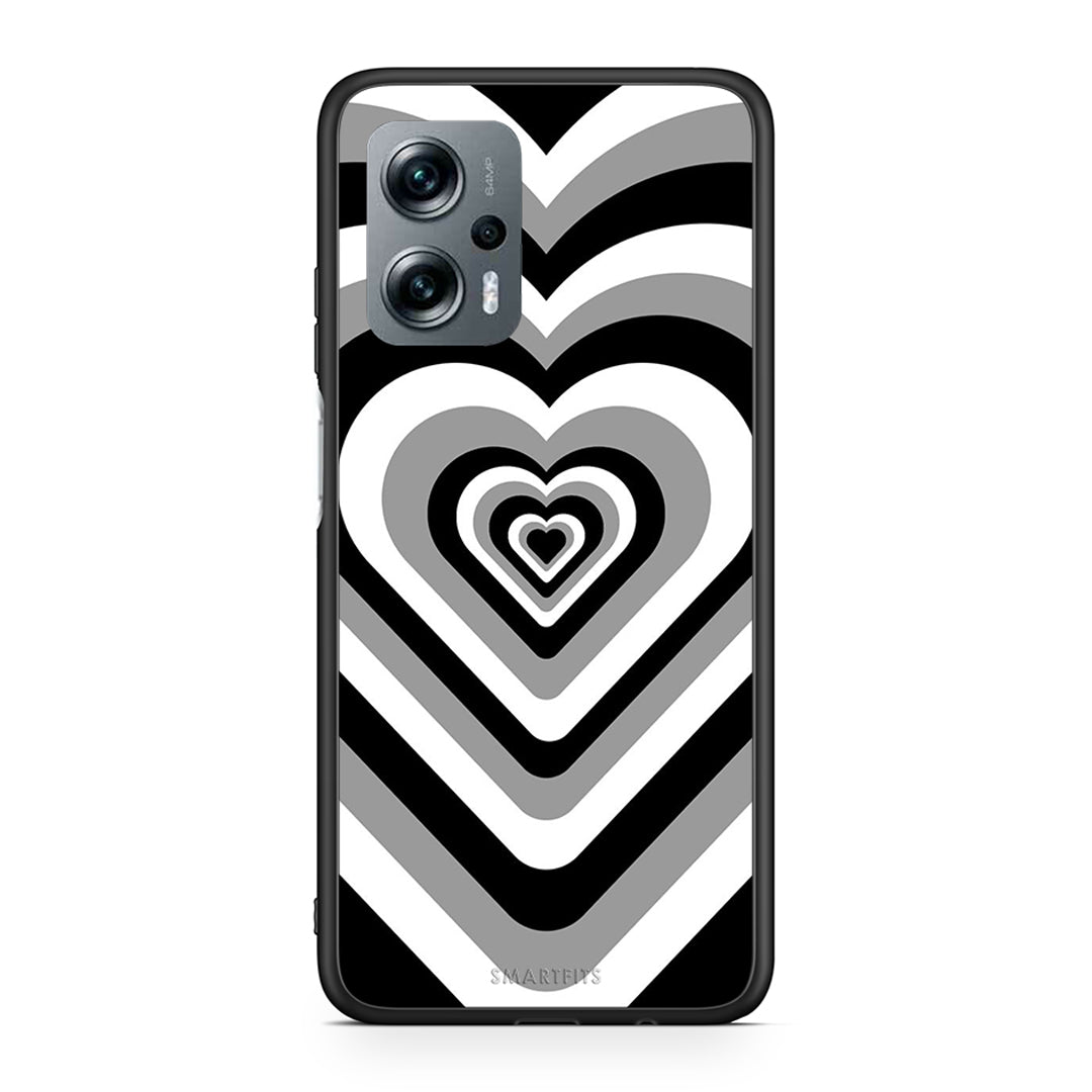 Xiaomi Poco X4 GT Black Hearts θήκη από τη Smartfits με σχέδιο στο πίσω μέρος και μαύρο περίβλημα | Smartphone case with colorful back and black bezels by Smartfits