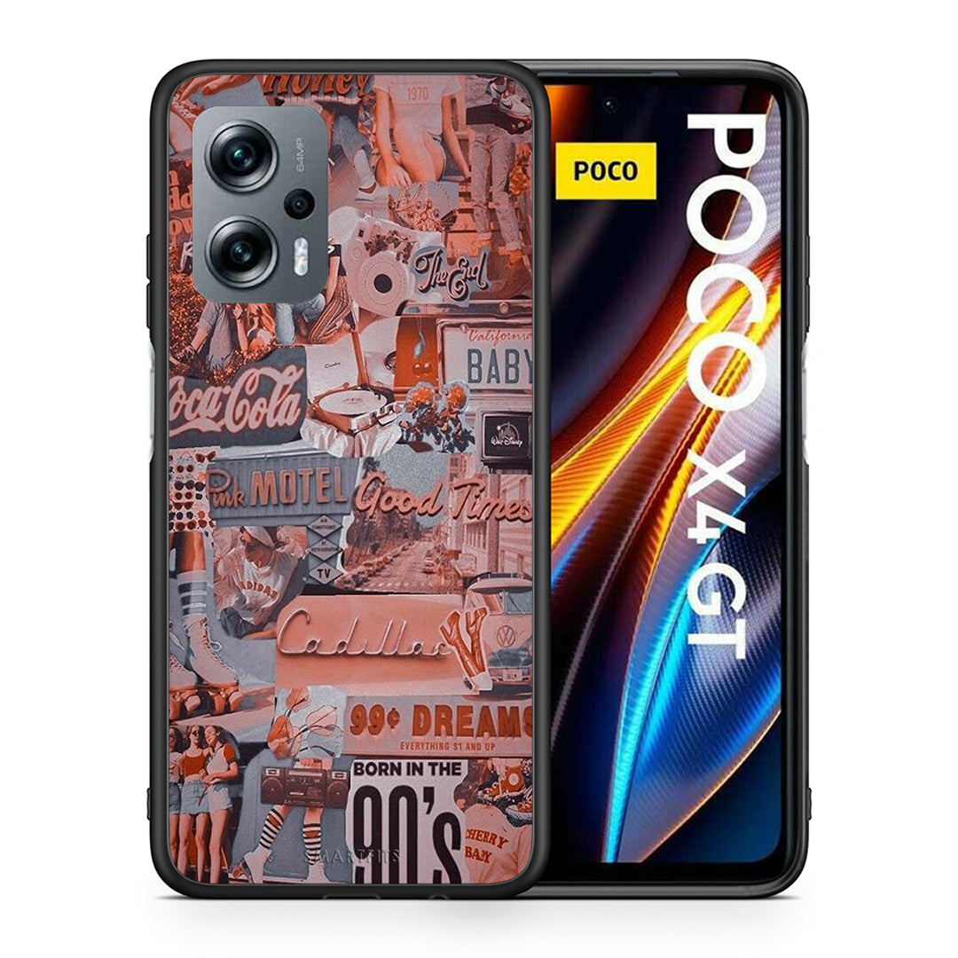 Θήκη Xiaomi Poco X4 GT Born In 90s από τη Smartfits με σχέδιο στο πίσω μέρος και μαύρο περίβλημα | Xiaomi Poco X4 GT Born In 90s case with colorful back and black bezels