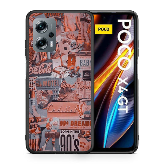 Θήκη Xiaomi Poco X4 GT Born In 90s από τη Smartfits με σχέδιο στο πίσω μέρος και μαύρο περίβλημα | Xiaomi Poco X4 GT Born In 90s case with colorful back and black bezels