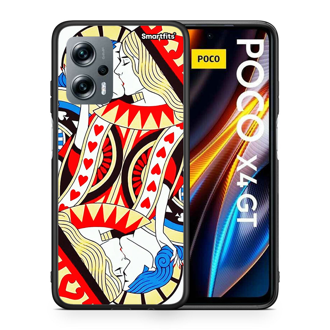 Θήκη Xiaomi Poco X4 GT Card Love από τη Smartfits με σχέδιο στο πίσω μέρος και μαύρο περίβλημα | Xiaomi Poco X4 GT Card Love case with colorful back and black bezels
