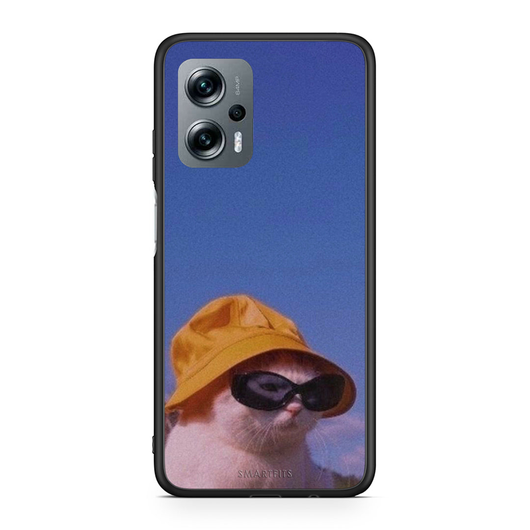 Xiaomi Poco X4 GT Cat Diva θήκη από τη Smartfits με σχέδιο στο πίσω μέρος και μαύρο περίβλημα | Smartphone case with colorful back and black bezels by Smartfits