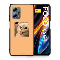 Thumbnail for Θήκη Xiaomi Poco X4 GT Cat Tongue από τη Smartfits με σχέδιο στο πίσω μέρος και μαύρο περίβλημα | Xiaomi Poco X4 GT Cat Tongue case with colorful back and black bezels