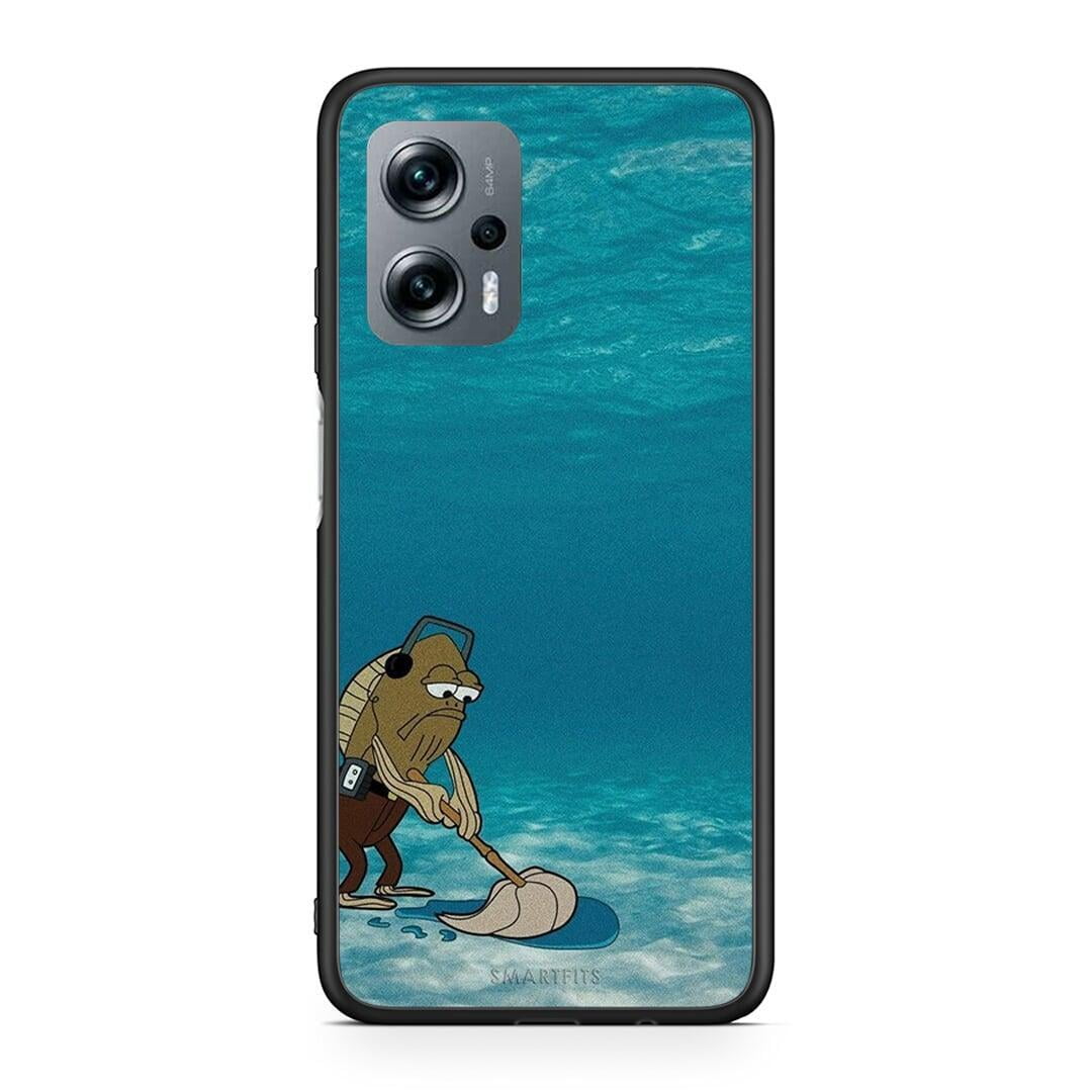 Xiaomi Poco X4 GT Clean The Ocean Θήκη από τη Smartfits με σχέδιο στο πίσω μέρος και μαύρο περίβλημα | Smartphone case with colorful back and black bezels by Smartfits