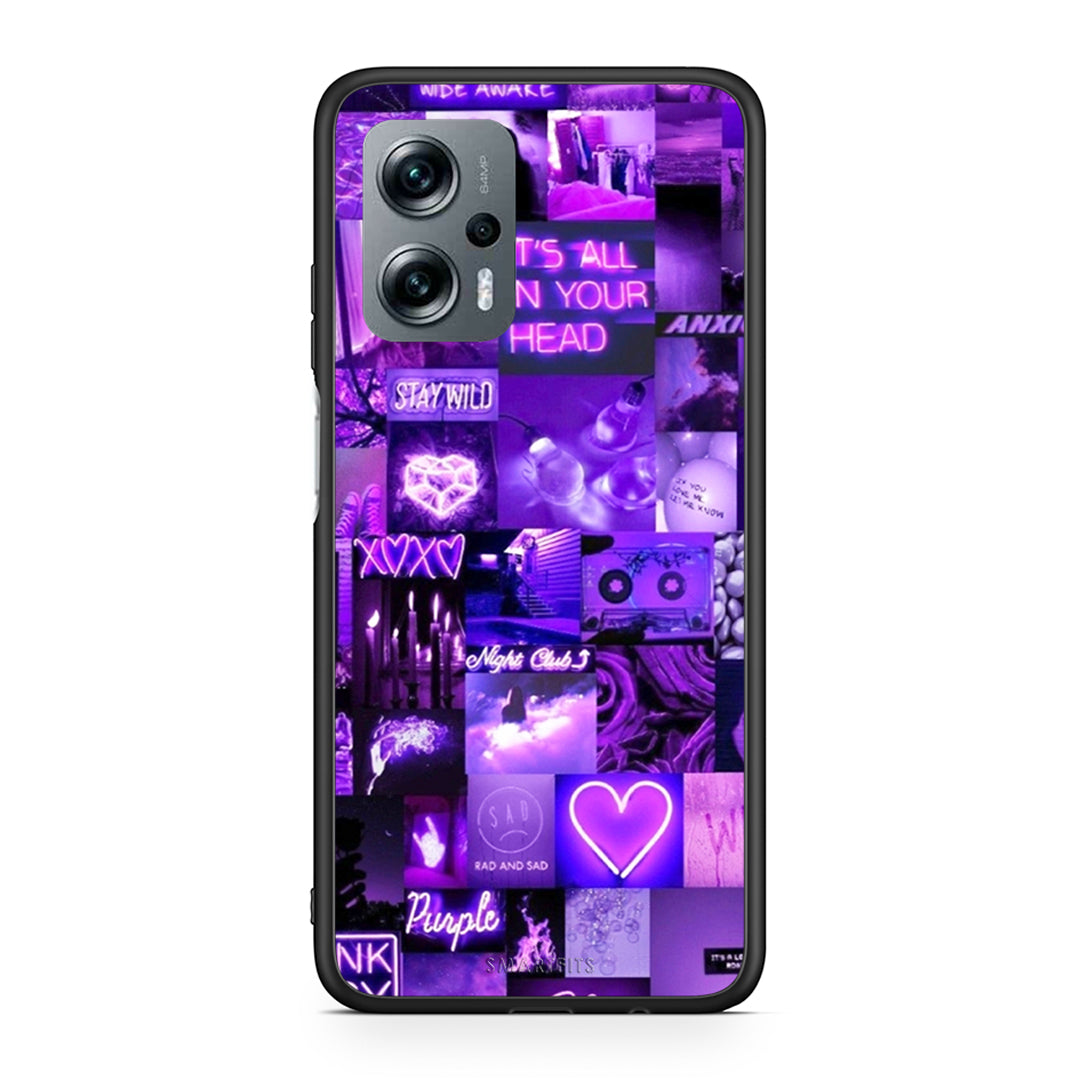Xiaomi Poco X4 GT Collage Stay Wild Θήκη Αγίου Βαλεντίνου από τη Smartfits με σχέδιο στο πίσω μέρος και μαύρο περίβλημα | Smartphone case with colorful back and black bezels by Smartfits