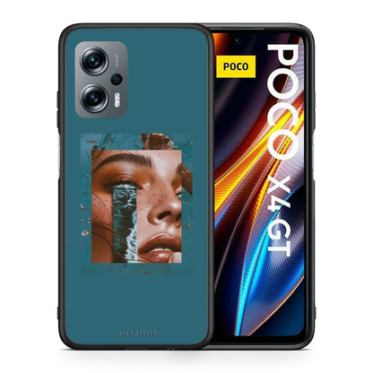 Θήκη Xiaomi Poco X4 GT Cry An Ocean από τη Smartfits με σχέδιο στο πίσω μέρος και μαύρο περίβλημα | Xiaomi Poco X4 GT Cry An Ocean case with colorful back and black bezels