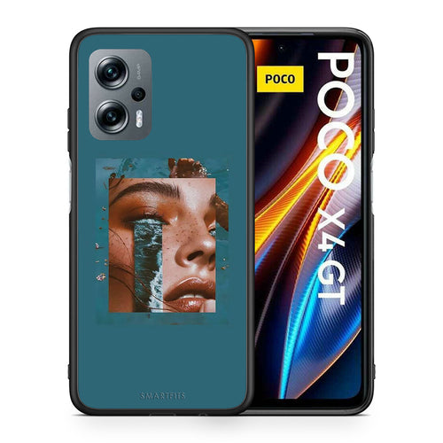 Θήκη Xiaomi Poco X4 GT Cry An Ocean από τη Smartfits με σχέδιο στο πίσω μέρος και μαύρο περίβλημα | Xiaomi Poco X4 GT Cry An Ocean case with colorful back and black bezels