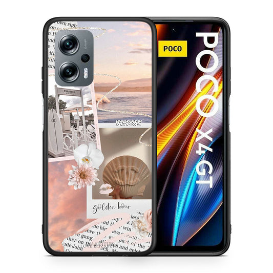 Θήκη Αγίου Βαλεντίνου Xiaomi Poco X4 GT Golden Hour από τη Smartfits με σχέδιο στο πίσω μέρος και μαύρο περίβλημα | Xiaomi Poco X4 GT Golden Hour case with colorful back and black bezels