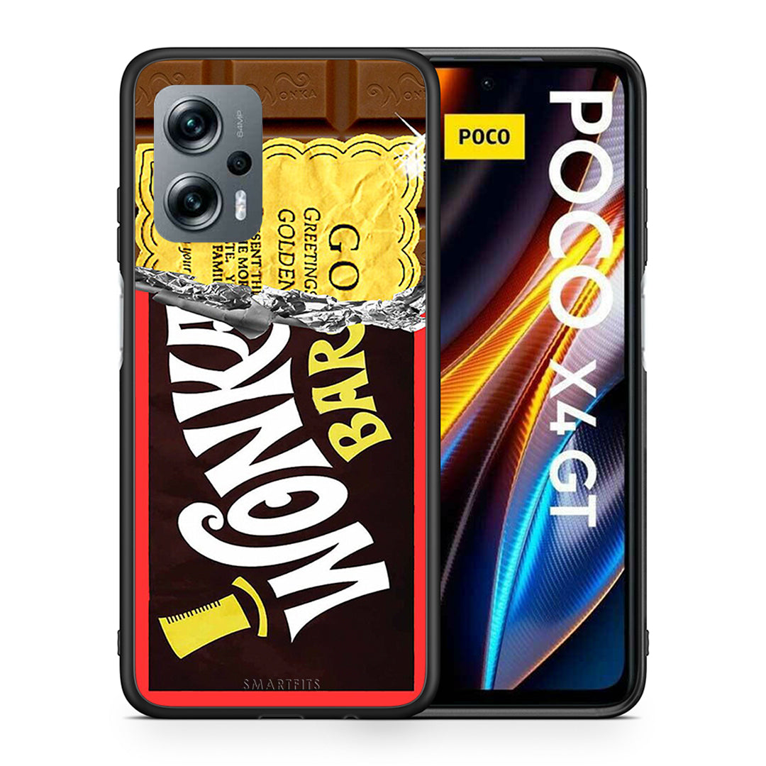 Θήκη Xiaomi Poco X4 GT Golden Ticket από τη Smartfits με σχέδιο στο πίσω μέρος και μαύρο περίβλημα | Xiaomi Poco X4 GT Golden Ticket case with colorful back and black bezels