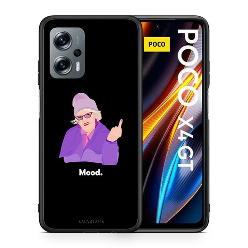 Θήκη Xiaomi Poco X4 GT Grandma Mood Black από τη Smartfits με σχέδιο στο πίσω μέρος και μαύρο περίβλημα | Xiaomi Poco X4 GT Grandma Mood Black case with colorful back and black bezels