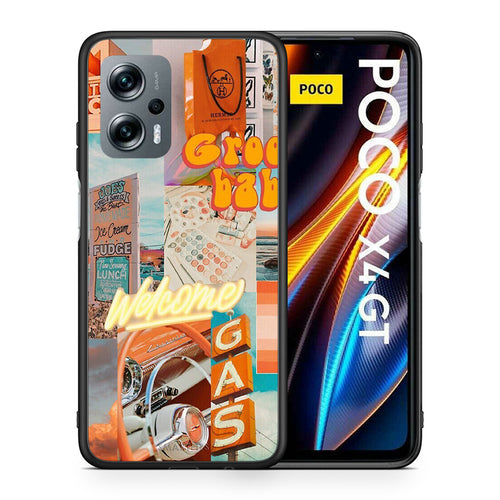 Θήκη Αγίου Βαλεντίνου Xiaomi Poco X4 GT Groovy Babe από τη Smartfits με σχέδιο στο πίσω μέρος και μαύρο περίβλημα | Xiaomi Poco X4 GT Groovy Babe case with colorful back and black bezels