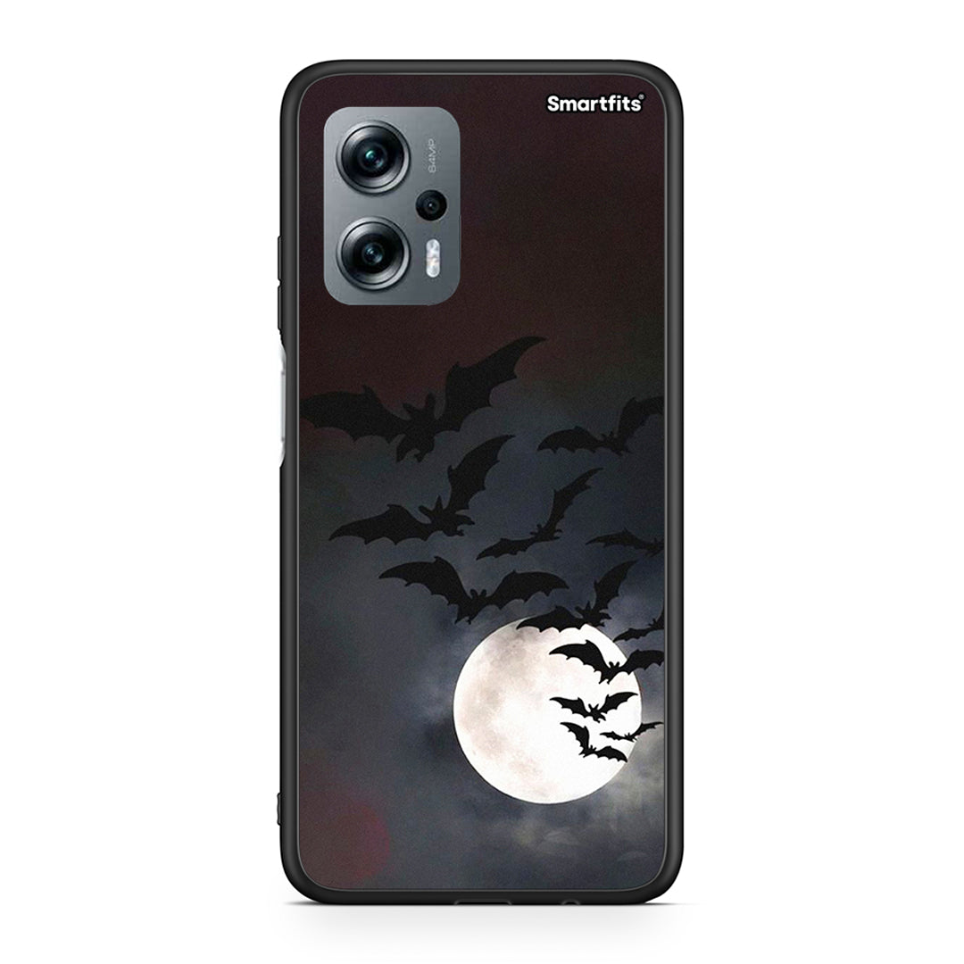Xiaomi Poco X4 GT Halloween Bat Night θήκη από τη Smartfits με σχέδιο στο πίσω μέρος και μαύρο περίβλημα | Smartphone case with colorful back and black bezels by Smartfits