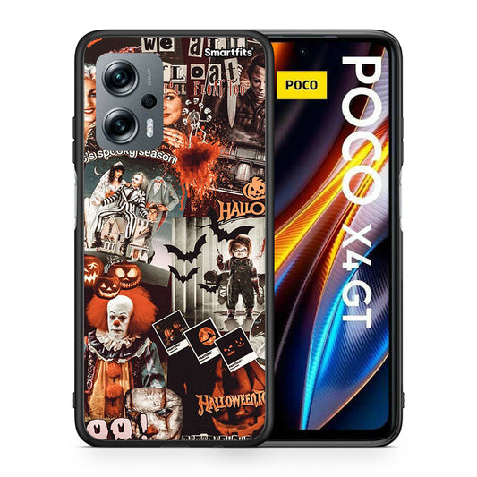 Θήκη Xiaomi Poco X4 GT Halloween Spooky Season από τη Smartfits με σχέδιο στο πίσω μέρος και μαύρο περίβλημα | Xiaomi Poco X4 GT Halloween Spooky Season case with colorful back and black bezels