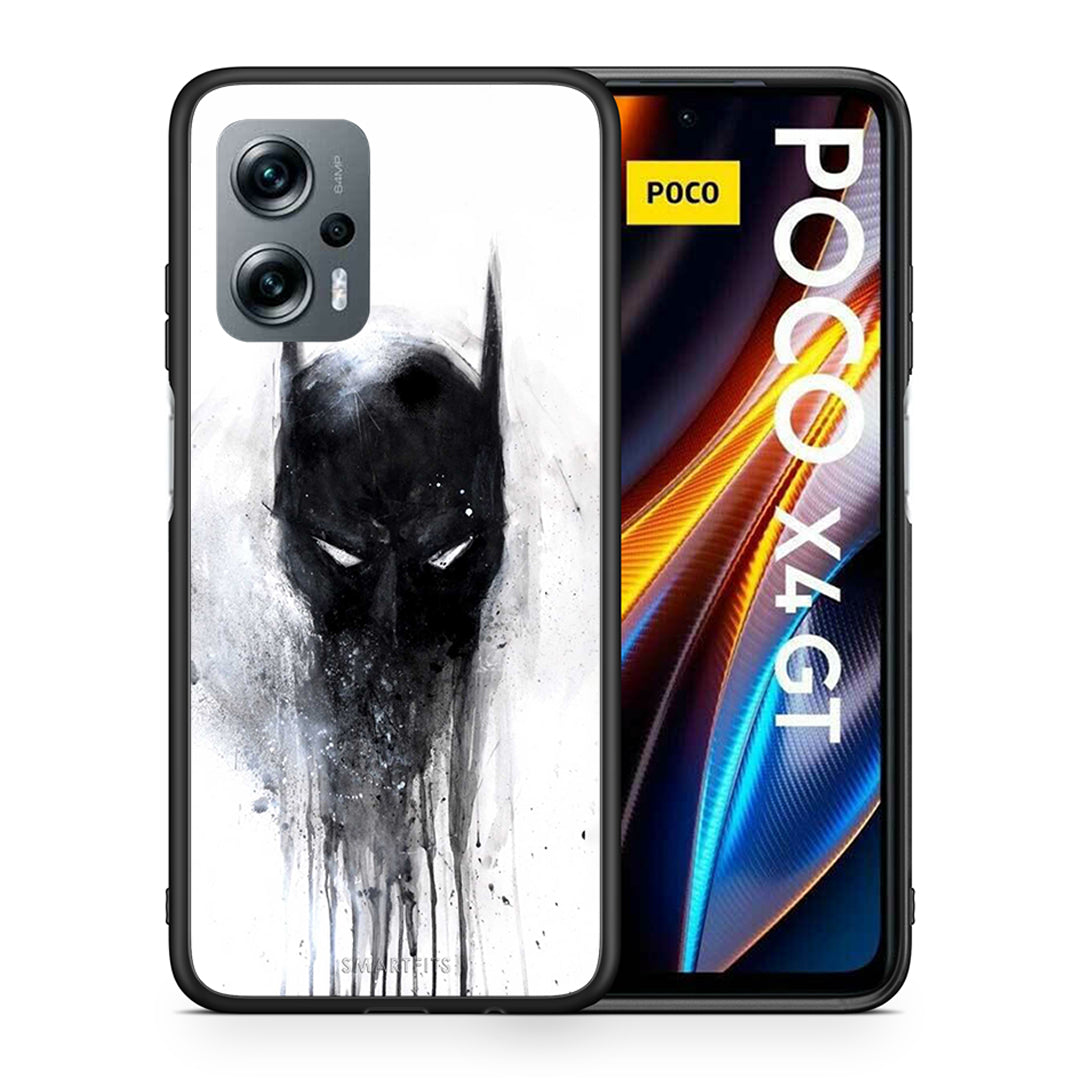 Θήκη Xiaomi Poco X4 GT Paint Bat Hero από τη Smartfits με σχέδιο στο πίσω μέρος και μαύρο περίβλημα | Xiaomi Poco X4 GT Paint Bat Hero case with colorful back and black bezels