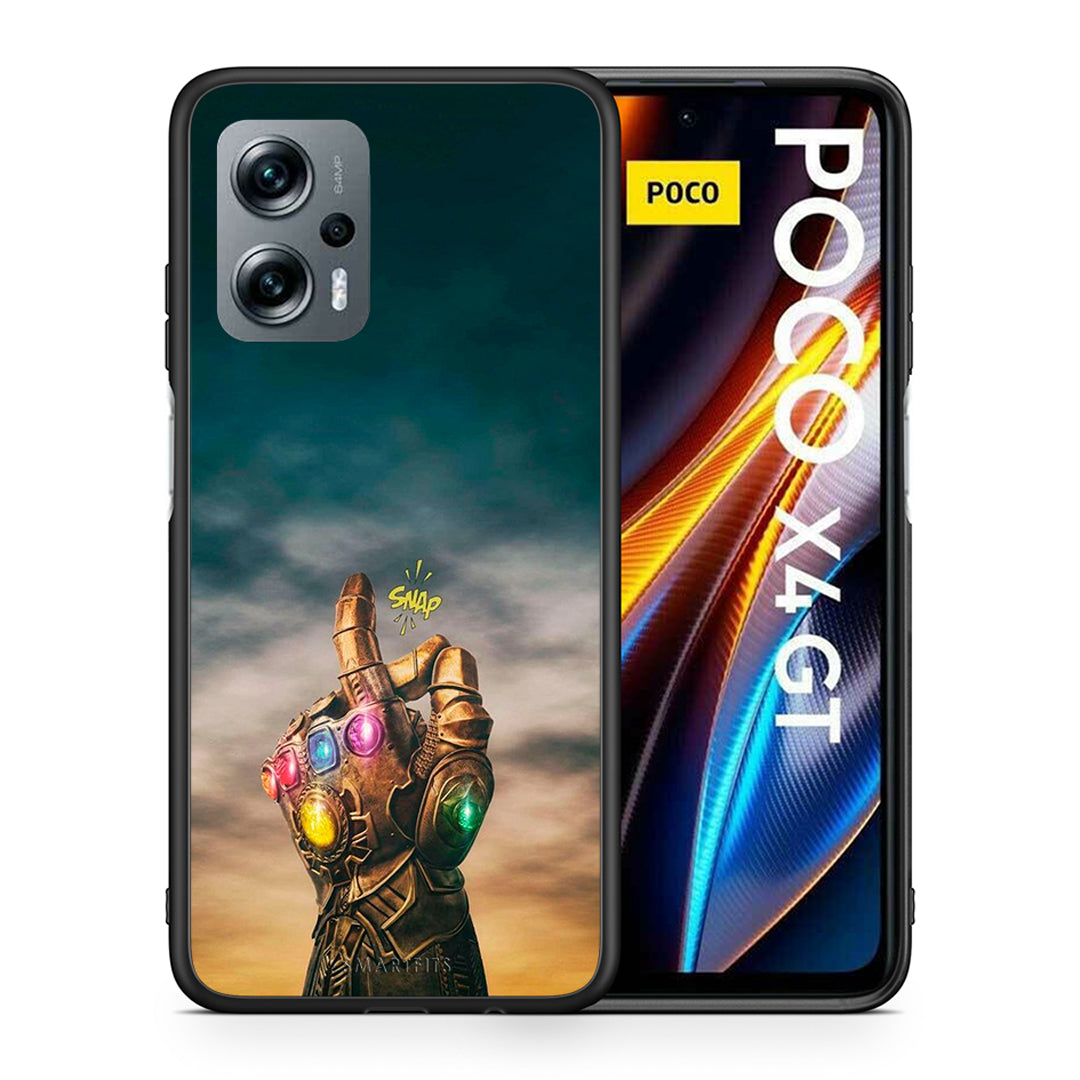 Θήκη Xiaomi Poco X4 GT Infinity Snap από τη Smartfits με σχέδιο στο πίσω μέρος και μαύρο περίβλημα | Xiaomi Poco X4 GT Infinity Snap case with colorful back and black bezels