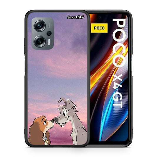Θήκη Xiaomi Poco X4 GT Lady And Tramp από τη Smartfits με σχέδιο στο πίσω μέρος και μαύρο περίβλημα | Xiaomi Poco X4 GT Lady And Tramp case with colorful back and black bezels