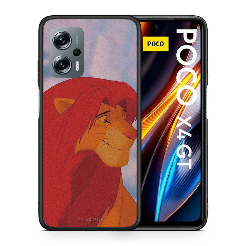 Θήκη Αγίου Βαλεντίνου Xiaomi Poco X4 GT Lion Love 1 από τη Smartfits με σχέδιο στο πίσω μέρος και μαύρο περίβλημα | Xiaomi Poco X4 GT Lion Love 1 case with colorful back and black bezels